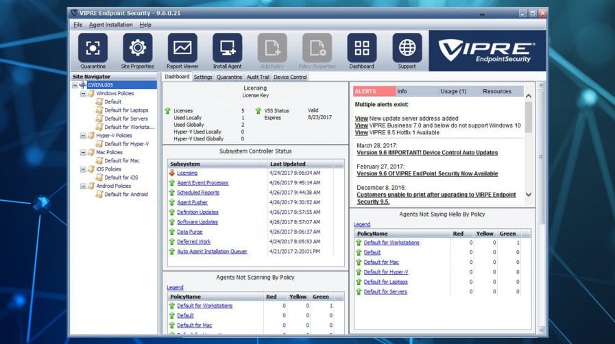 VIPRE EndPoint Security Server